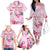 Bahamas Flamingo Christmas Family Matching Off The Shoulder Long Sleeve Dress and Hawaiian Shirt Merry Flocking - Wonder Print Shop