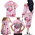 Bahamas Flamingo Christmas Family Matching Off The Shoulder Long Sleeve Dress and Hawaiian Shirt Merry Flocking - Wonder Print Shop