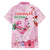 Bahamas Flamingo Christmas Family Matching Off The Shoulder Long Sleeve Dress and Hawaiian Shirt Merry Flocking - Wonder Print Shop