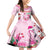 Bahamas Flamingo Christmas Family Matching Off Shoulder Short Dress and Hawaiian Shirt Merry Flocking - Wonder Print Shop