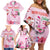 Bahamas Flamingo Christmas Family Matching Off Shoulder Short Dress and Hawaiian Shirt Merry Flocking - Wonder Print Shop