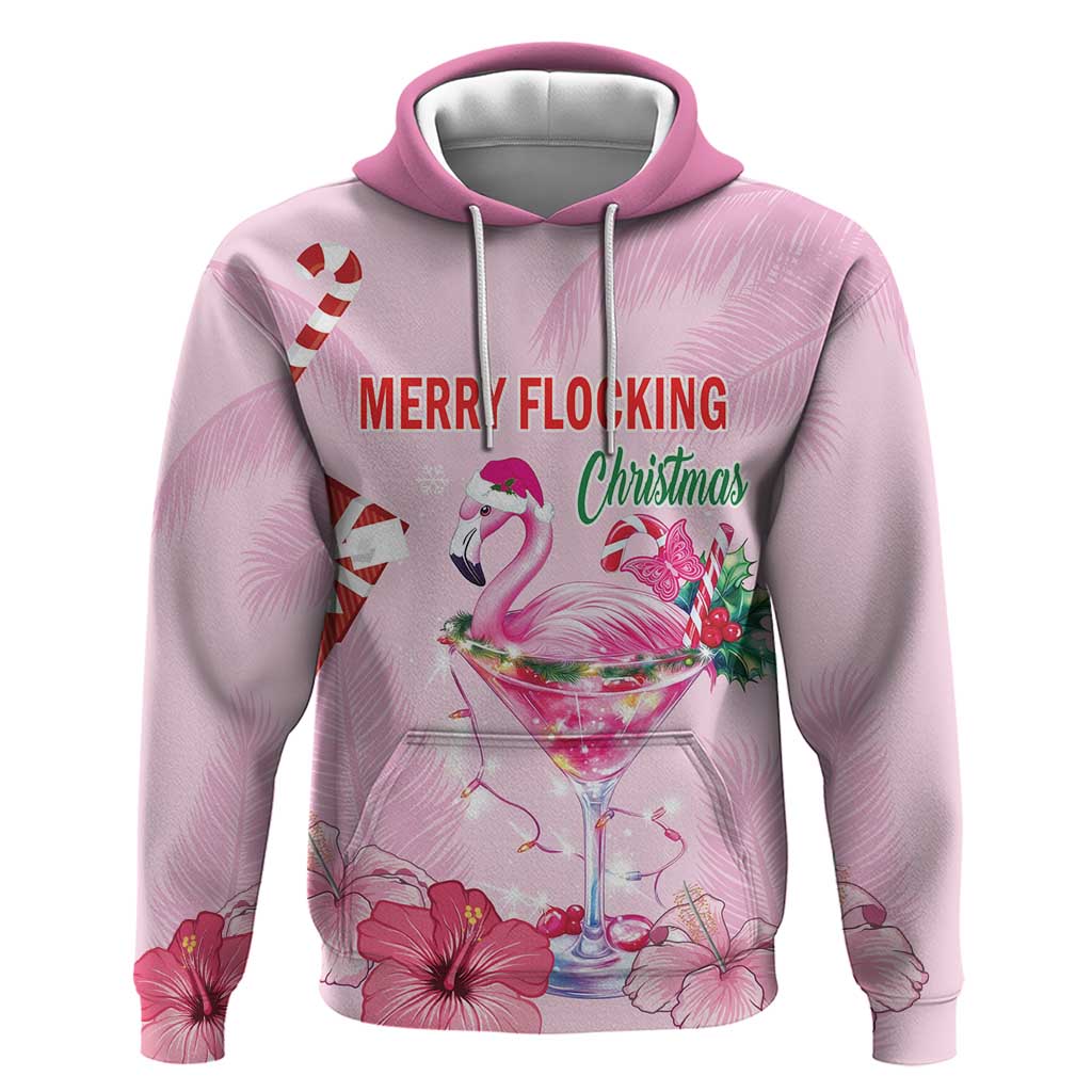 Bahamas Flamingo Christmas Hoodie Merry Flocking - Wonder Print Shop