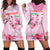 Bahamas Flamingo Christmas Hoodie Dress Merry Flocking - Wonder Print Shop