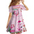 Bahamas Flamingo Christmas Kid Short Sleeve Dress Merry Flocking - Wonder Print Shop