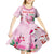 Bahamas Flamingo Christmas Kid Short Sleeve Dress Merry Flocking - Wonder Print Shop