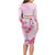 Bahamas Flamingo Christmas Long Sleeve Bodycon Dress Merry Flocking - Wonder Print Shop