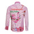 Bahamas Flamingo Christmas Long Sleeve Button Shirt Merry Flocking - Wonder Print Shop