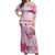 Bahamas Flamingo Christmas Off Shoulder Maxi Dress Merry Flocking - Wonder Print Shop