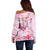 Bahamas Flamingo Christmas Off Shoulder Sweater Merry Flocking - Wonder Print Shop