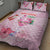 Bahamas Flamingo Christmas Quilt Bed Set Merry Flocking - Wonder Print Shop