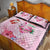 Bahamas Flamingo Christmas Quilt Bed Set Merry Flocking - Wonder Print Shop