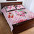 Bahamas Flamingo Christmas Quilt Bed Set Merry Flocking - Wonder Print Shop