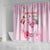 Bahamas Flamingo Christmas Shower Curtain Merry Flocking