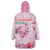 Bahamas Flamingo Christmas Wearable Blanket Hoodie Merry Flocking