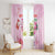 Bahamas Flamingo Christmas Window Curtain Merry Flocking - Wonder Print Shop