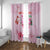 Bahamas Flamingo Christmas Window Curtain Merry Flocking - Wonder Print Shop