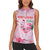 Bahamas Flamingo Christmas Women Sleeveless Polo Shirt Merry Flocking - Wonder Print Shop