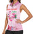 Bahamas Flamingo Christmas Women Sleeveless Polo Shirt Merry Flocking - Wonder Print Shop