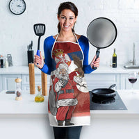 Serbia Santa Christmas Apron Christmas Serbian Eagle Flag Style - Wonder Print Shop
