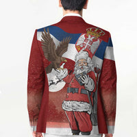 Serbia Santa Christmas Blazer Christmas Serbian Eagle Flag Style - Wonder Print Shop
