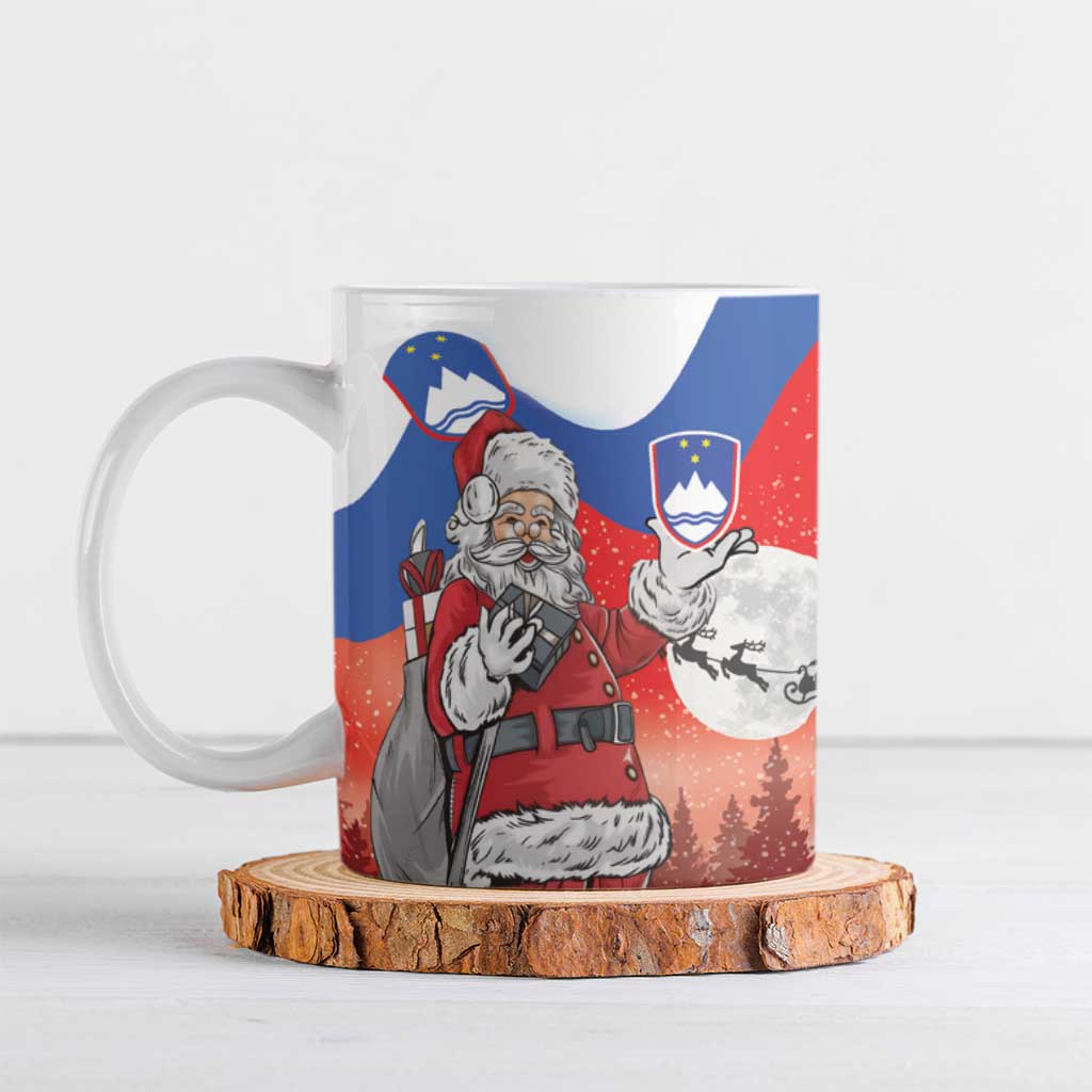 Slovenia Santa Christmas Ceramic Mug Slovenija Vesel Bozic Flag Style - Wonder Print Shop