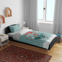 Cowboy Christmas Bedding Set Giddy Up Jingle Horse Green Version - Wonder Print Shop