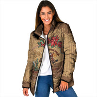 Cowboy Christmas Padded Jacket Giddy Up Jingle Horse Brown Version - Wonder Print Shop