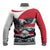 Austria Black Eagle Baseball Jacket Edelweiss with Austrian Flag - Wonder Print Shop