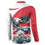 Austria Black Eagle Button Sweatshirt Edelweiss with Austrian Flag - Wonder Print Shop