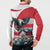 Austria Black Eagle Button Sweatshirt Edelweiss with Austrian Flag - Wonder Print Shop