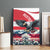 Austria Black Eagle Canvas Wall Art Edelweiss with Austrian Flag - Wonder Print Shop