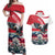 Austria Black Eagle Couples Matching Off Shoulder Maxi Dress and Hawaiian Shirt Edelweiss with Austrian Flag - Wonder Print Shop