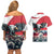 Austria Black Eagle Couples Matching Off Shoulder Short Dress and Hawaiian Shirt Edelweiss with Austrian Flag - Wonder Print Shop