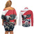 Austria Black Eagle Couples Matching Off Shoulder Short Dress and Long Sleeve Button Shirt Edelweiss with Austrian Flag - Wonder Print Shop