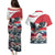 Austria Black Eagle Couples Matching Puletasi and Hawaiian Shirt Edelweiss with Austrian Flag - Wonder Print Shop