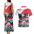 Austria Black Eagle Couples Matching Tank Maxi Dress and Hawaiian Shirt Edelweiss with Austrian Flag - Wonder Print Shop