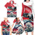 Austria Black Eagle Family Matching Long Sleeve Bodycon Dress and Hawaiian Shirt Edelweiss with Austrian Flag - Wonder Print Shop