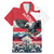 Austria Black Eagle Family Matching Mermaid Dress and Hawaiian Shirt Edelweiss with Austrian Flag - Wonder Print Shop