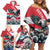 Austria Black Eagle Family Matching Off Shoulder Short Dress and Hawaiian Shirt Edelweiss with Austrian Flag - Wonder Print Shop