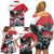 Austria Black Eagle Family Matching Off Shoulder Short Dress and Hawaiian Shirt Edelweiss with Austrian Flag - Wonder Print Shop