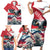 Austria Black Eagle Family Matching Short Sleeve Bodycon Dress and Hawaiian Shirt Edelweiss with Austrian Flag - Wonder Print Shop