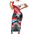 Austria Black Eagle Family Matching Short Sleeve Bodycon Dress and Hawaiian Shirt Edelweiss with Austrian Flag - Wonder Print Shop