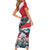 Austria Black Eagle Family Matching Short Sleeve Bodycon Dress and Hawaiian Shirt Edelweiss with Austrian Flag - Wonder Print Shop