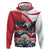 Austria Black Eagle Hoodie Edelweiss with Austrian Flag - Wonder Print Shop