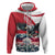 Austria Black Eagle Hoodie Edelweiss with Austrian Flag - Wonder Print Shop