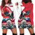 Austria Black Eagle Hoodie Dress Edelweiss with Austrian Flag - Wonder Print Shop