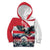 Austria Black Eagle Kid Hoodie Edelweiss with Austrian Flag - Wonder Print Shop