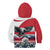 Austria Black Eagle Kid Hoodie Edelweiss with Austrian Flag - Wonder Print Shop