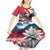 Austria Black Eagle Kid Short Sleeve Dress Edelweiss with Austrian Flag - Wonder Print Shop