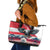 Austria Black Eagle Leather Tote Bag Edelweiss with Austrian Flag - Wonder Print Shop